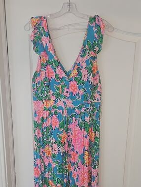 Lilly Pulitzer Multi-Color Floral Print Dress with Pink Label